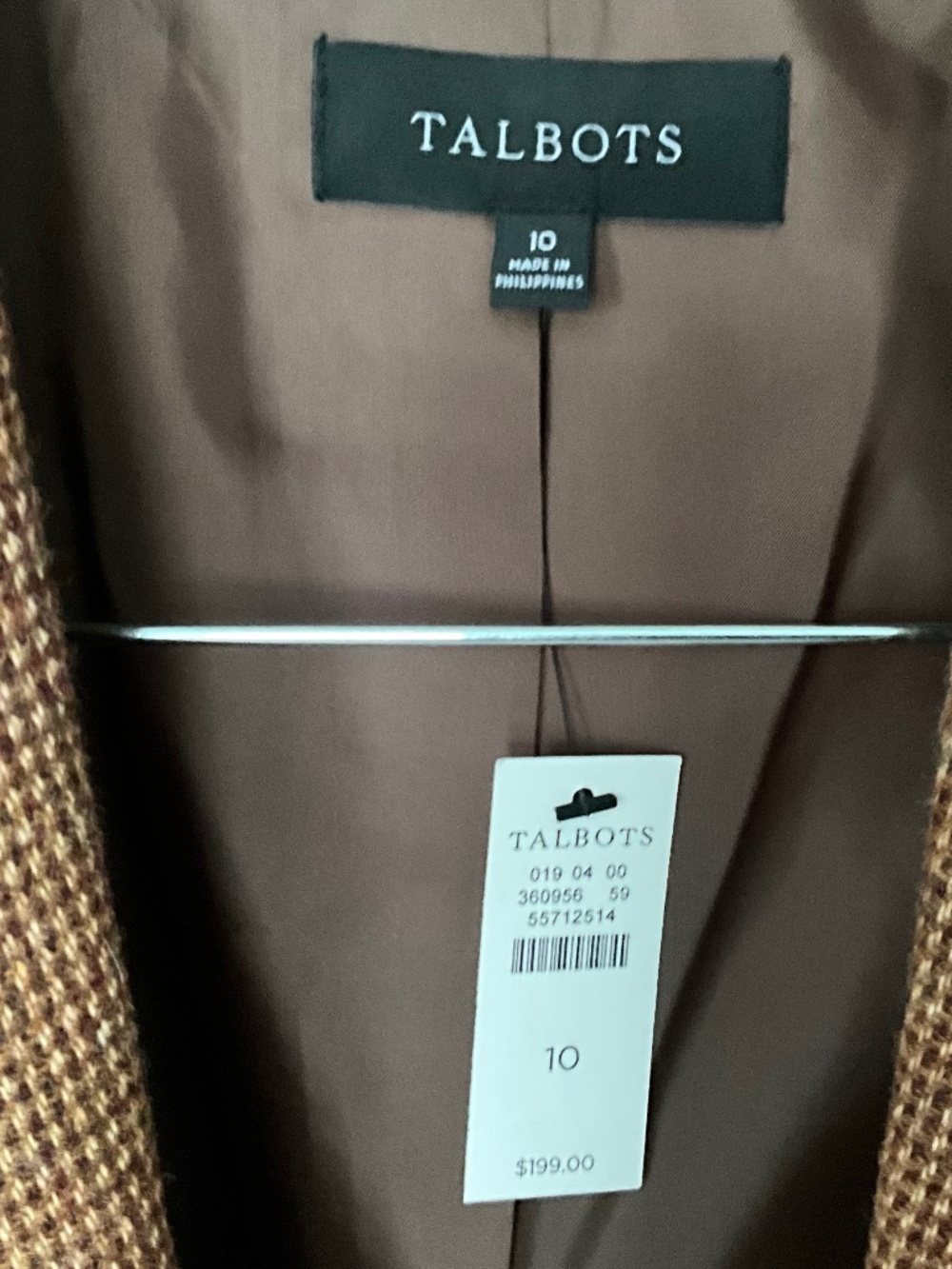 NWT Talbots Shetland Blazer Size 10 - Picture 3 of 4